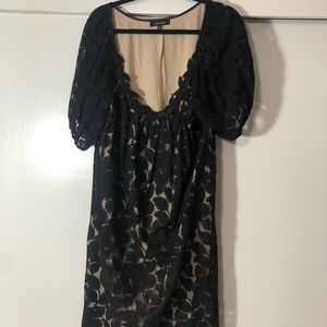 Karen Kane floral black lace shift dress